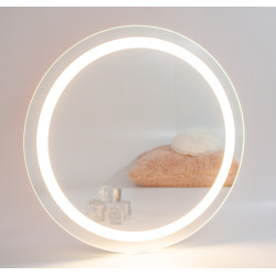 Mirror with LED lighting round 800mm