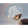 Round mirror with decorative LED lighting 600mm