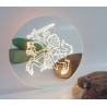 Round mirror with decorative LED lighting 600mm