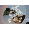 Round mirror with decorative LED lighting 600mm