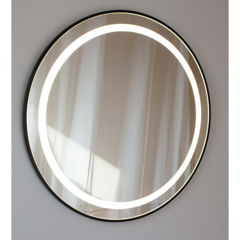 mirror with black frame